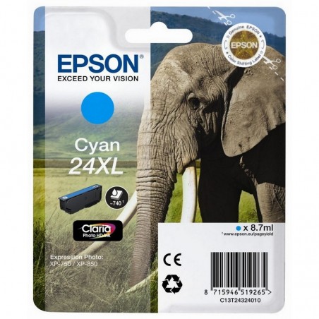 EPSON T2432 (24XL) CYAN - CARTOUCHE ORIGINALE