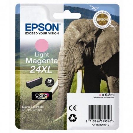 EPSON T2436 (24XL) MAGENTA LIGHT - CARTOUCHE ORIGINALE