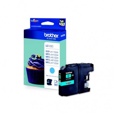 BROTHER LC123 CYAN-CARTOUCHE ORIGINALE