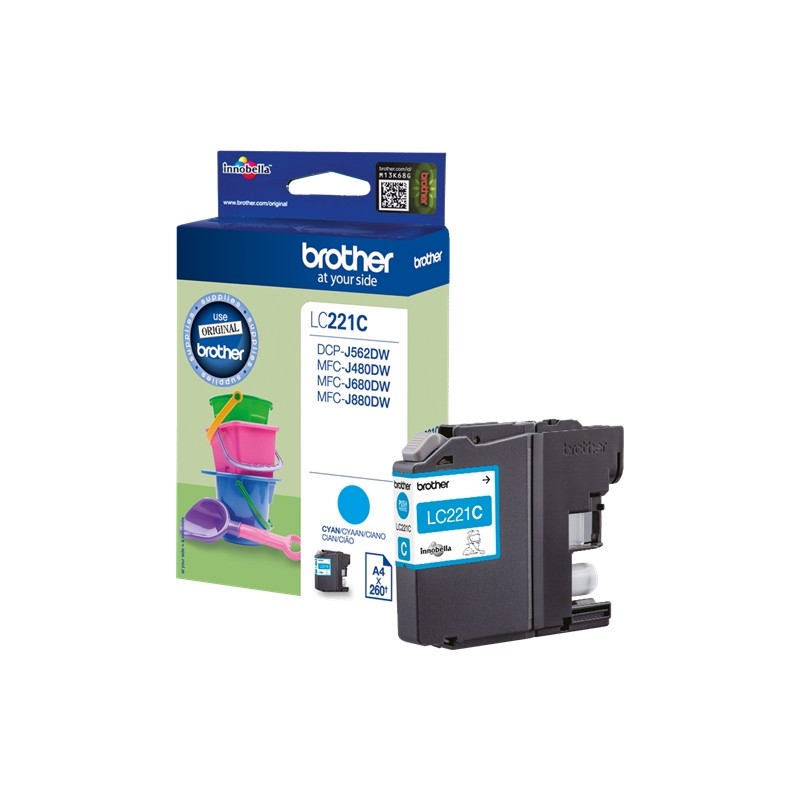 BROTHER LC221 CYAN-CARTOUCHE ORIGINALE