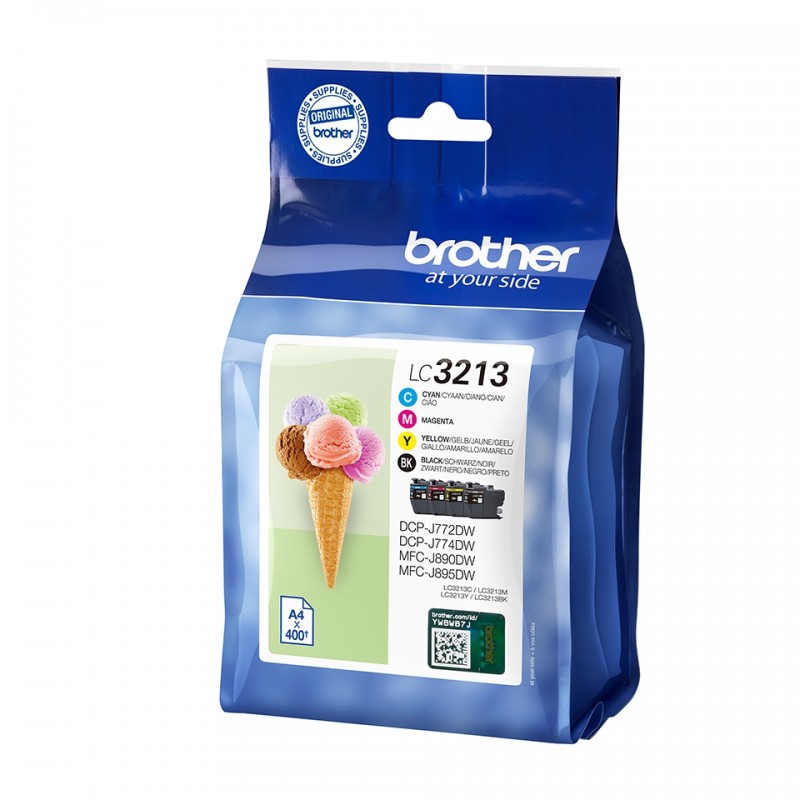 BROTHER LC3213 PACK NOIR-CYAN-MAGENTA-YELLOW CARTOUCHE ORIGINALE