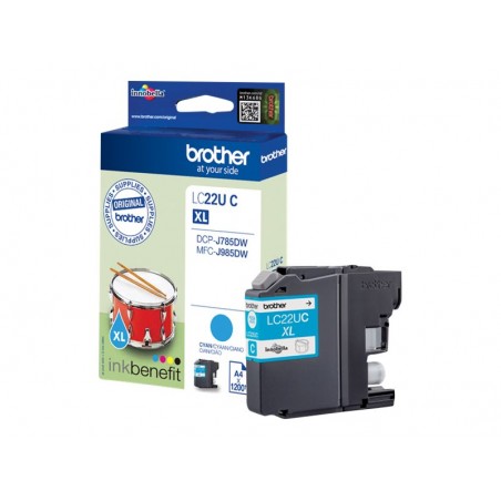BROTHER LC22U CYAN-CARTOUCHE ORIGINALE
