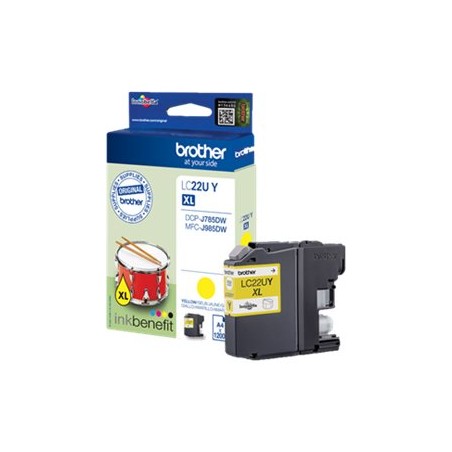 BROTHER LC22U YELLOW-CARTOUCHE ORIGINALE