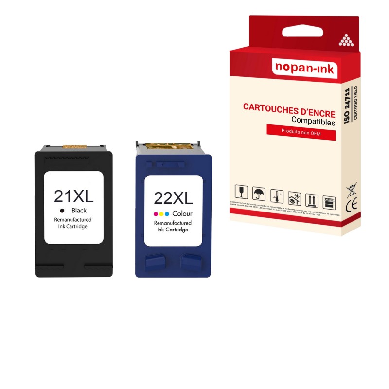 HP 21+ 22 XL  POUR HP (HP21 / HP22) - CARTOUCHE COMPATIBLE