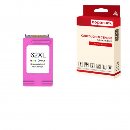 HP 62 XL POUR HP COULEUR (HP62) - CARTOUCHE COMPATIBLE