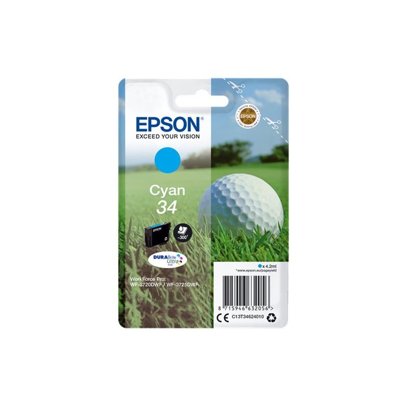 EPSON T3462 34 CYAN- CARTOUCHE ORIGINAL
