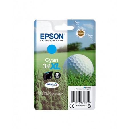EPSON T3472 34 XL CYAN- CARTOUCHE ORIGINAL