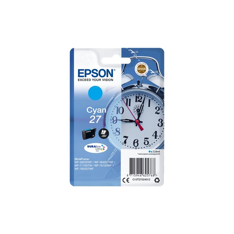 EPSON T2702 27 CYAN- CARTOUCHE ORIGINALE