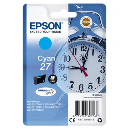 EPSON T2702 27 CYAN- CARTOUCHE ORIGINALE