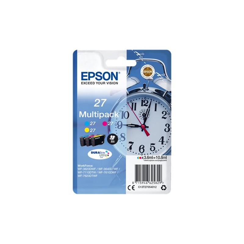 EPSON T2705 PACK 3 COUELUR CYAN-MAGENTA-YELLOW CARTOUCHE ORIGINALE