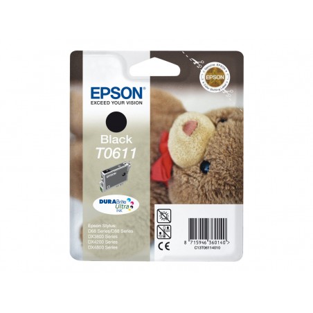 EPSON T0611 NOIR - CARTOUCHE ORIGINALE
