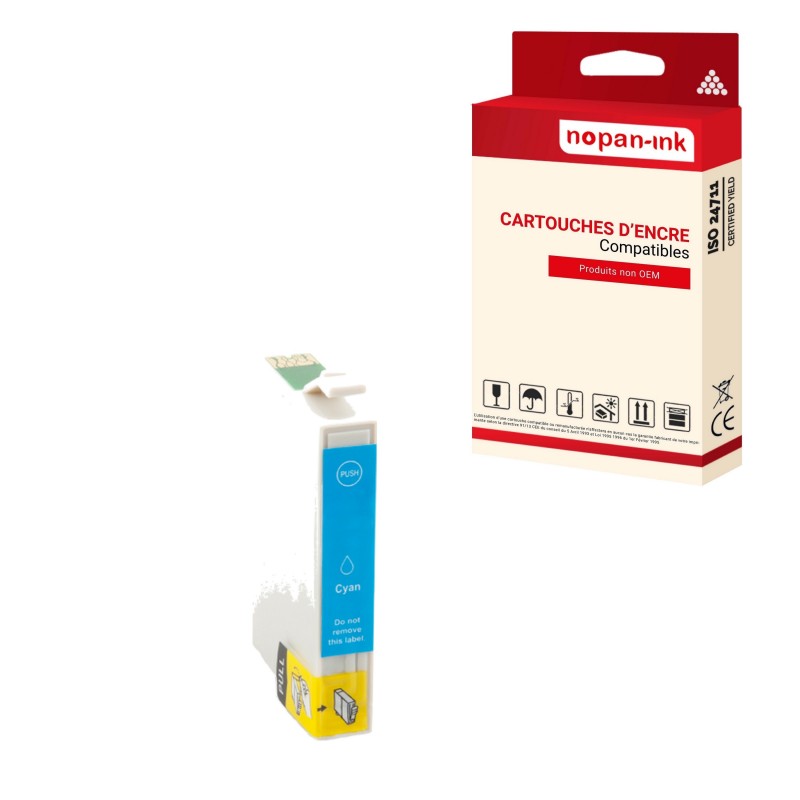 T0802 CYAN- CARTOUCHE COMPATIBLE POUR EPSON