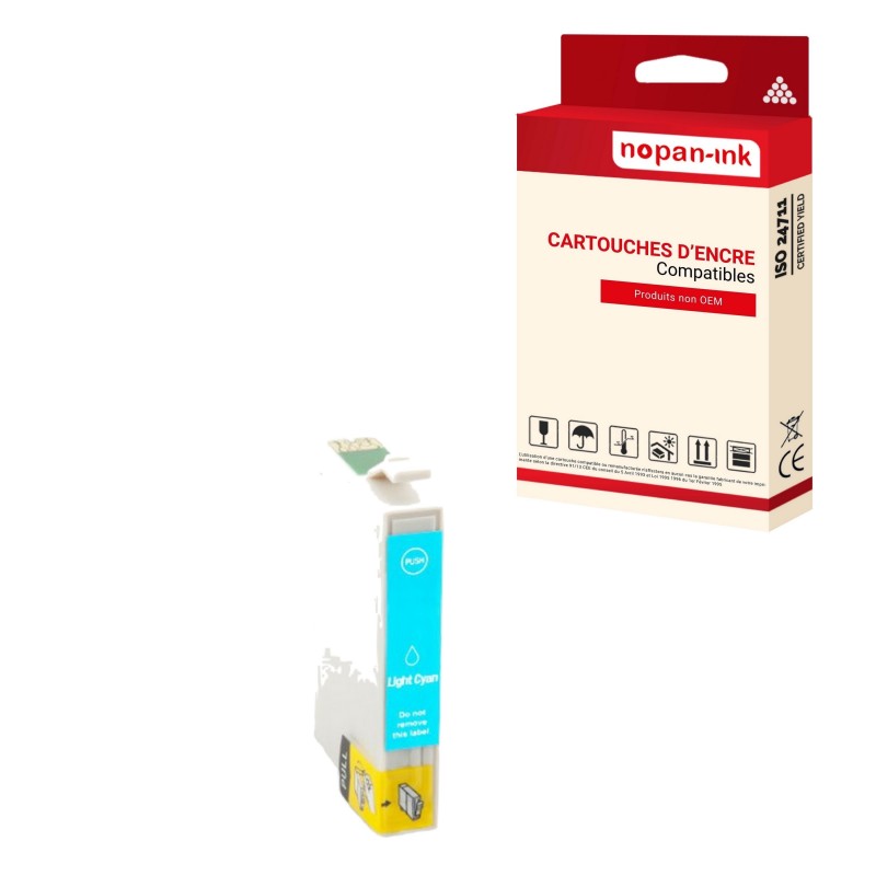 T0805 LIGHT CYAN- CARTOUCHE COMPATIBLE POUR EPSON