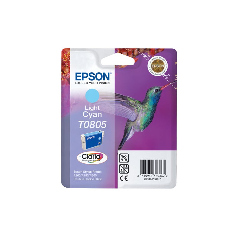 EPSON T0805 LIGHT CYAN- CARTOUCHE ORIGINALE