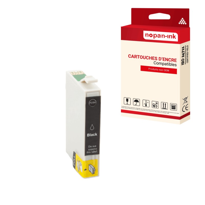 T0711 NOIR POUR EPSON C13T07114012 - CARTOUCHE COMPATIBLE