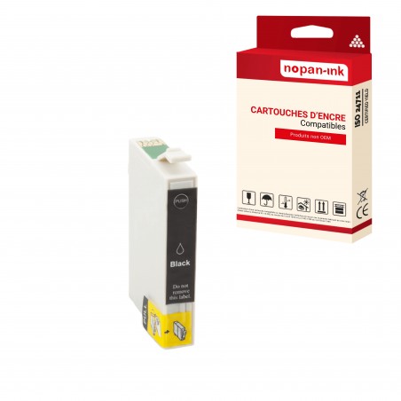 T0711 NOIR POUR EPSON C13T07114012 - CARTOUCHE COMPATIBLE