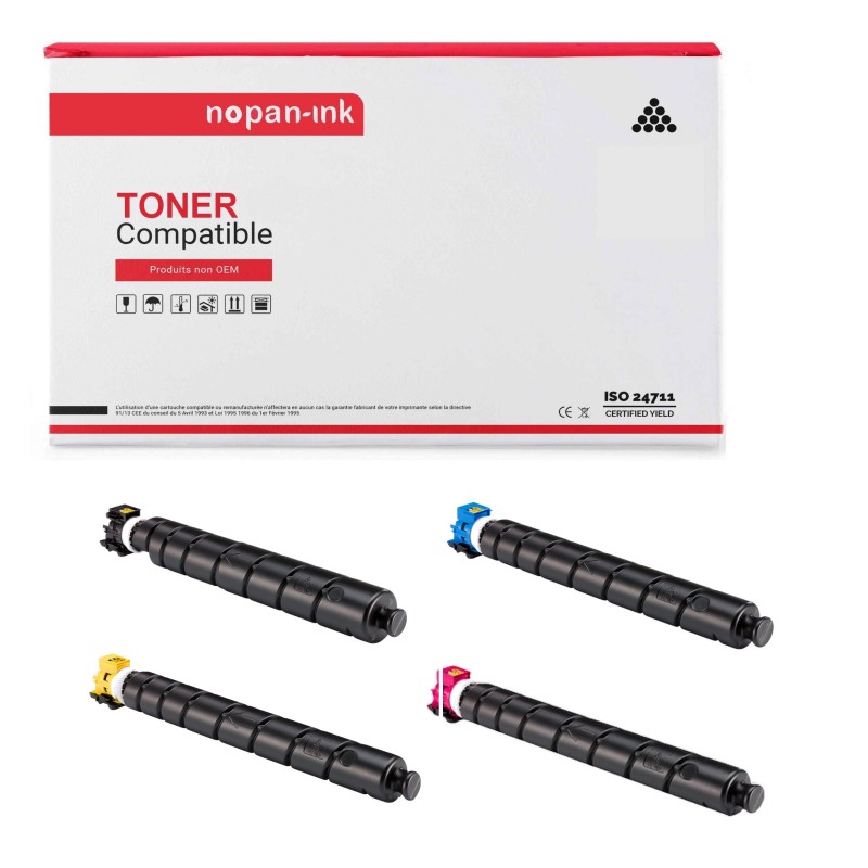 X 4 CEXV51 NOIR,CYAN,MAGENTA,YELLOW- TONER COMPATIBLE POUR CANON
