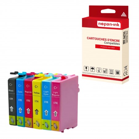 T0791 Multipack-6 Cartouches POUR EPSON - CARTOUCHE COMPATIBLE