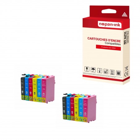 T0791 Multipack-12 Cartouches POUR EPSON - CARTOUCHE COMPATIBLE