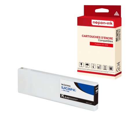 SJIC26P NOIRE- CARTOUCHE D'ENCRE COMPATIBLE POUR EPSON