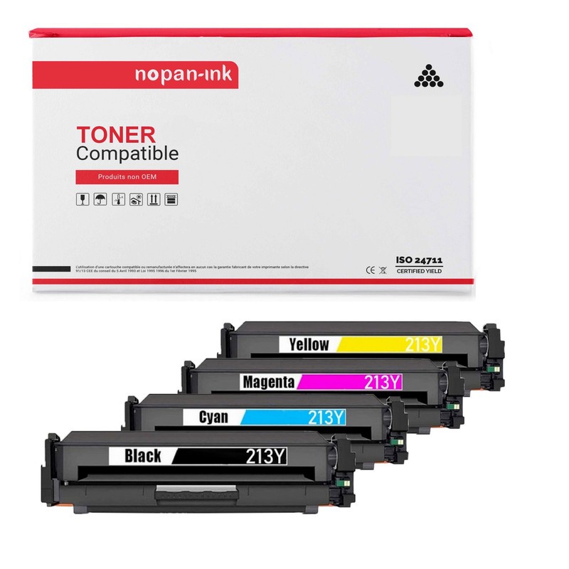 HP W2130Y/W2130X/W2130A - Lot de 4 toners multi-couleurs