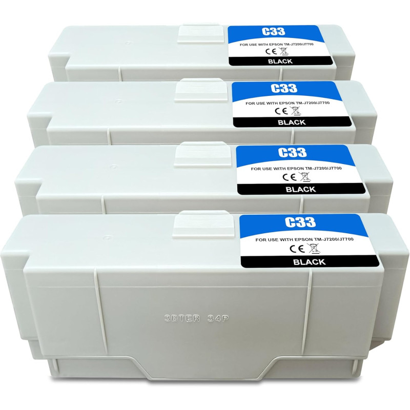 4 - Noir Cartouche compatible SJIC33P N / SJIC33P(K) C33S020655 43,1 ml