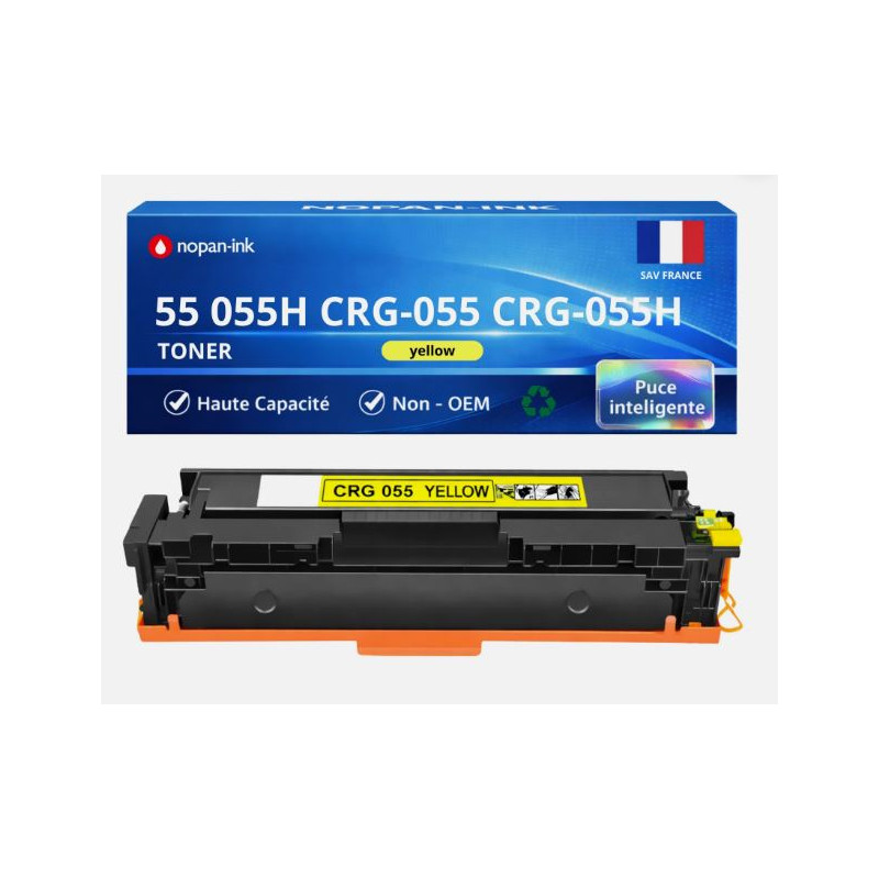 Toner compatible pour Canon 055H 3017C002 3013C002 Jaune 6000 Pages